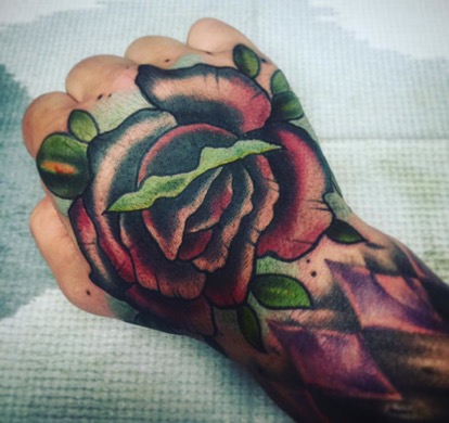 Tattoo globe flower